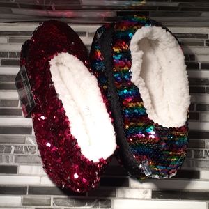 Ladies SequinSlipper Socks